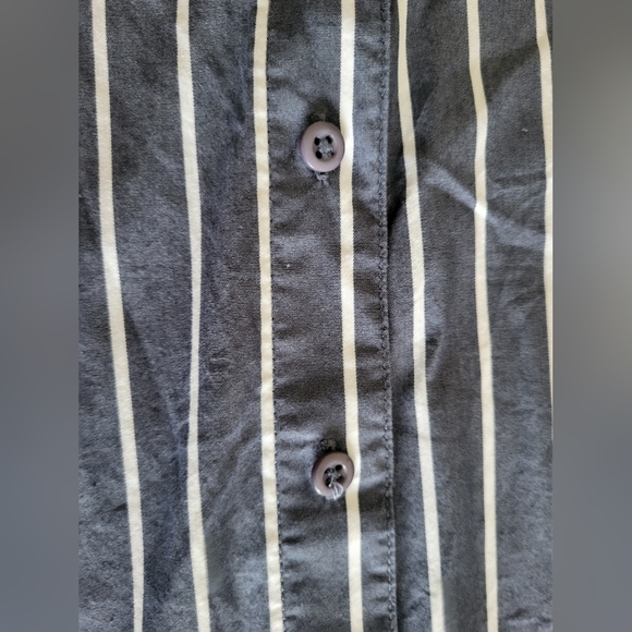 Simon's Twik Blue Stripe Sleeveless button up XL cotton - Picture 3 of 5